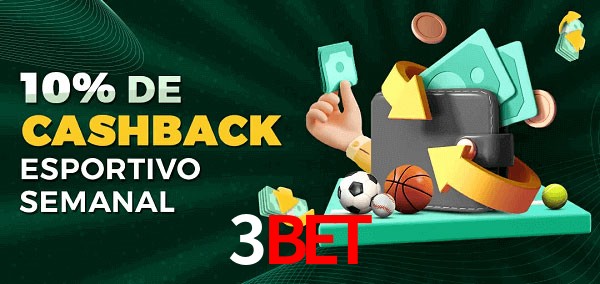 10% de bônus de cashback na 3bet